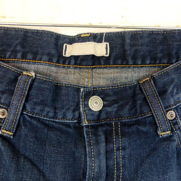 Uniqlo UJ Jean Men 33x34 (32.5x30) Blue Medium Wash Denim Straight Cotton 078957 - Picture 5 of 11